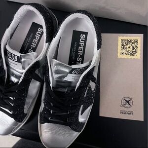 Golden Goose silver superstars